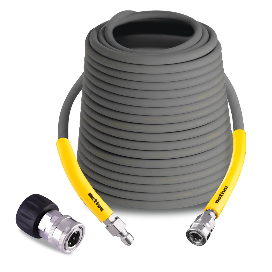 Active™ 50’ Pressure Washer Extension Hose – 5/16 Steel Braided